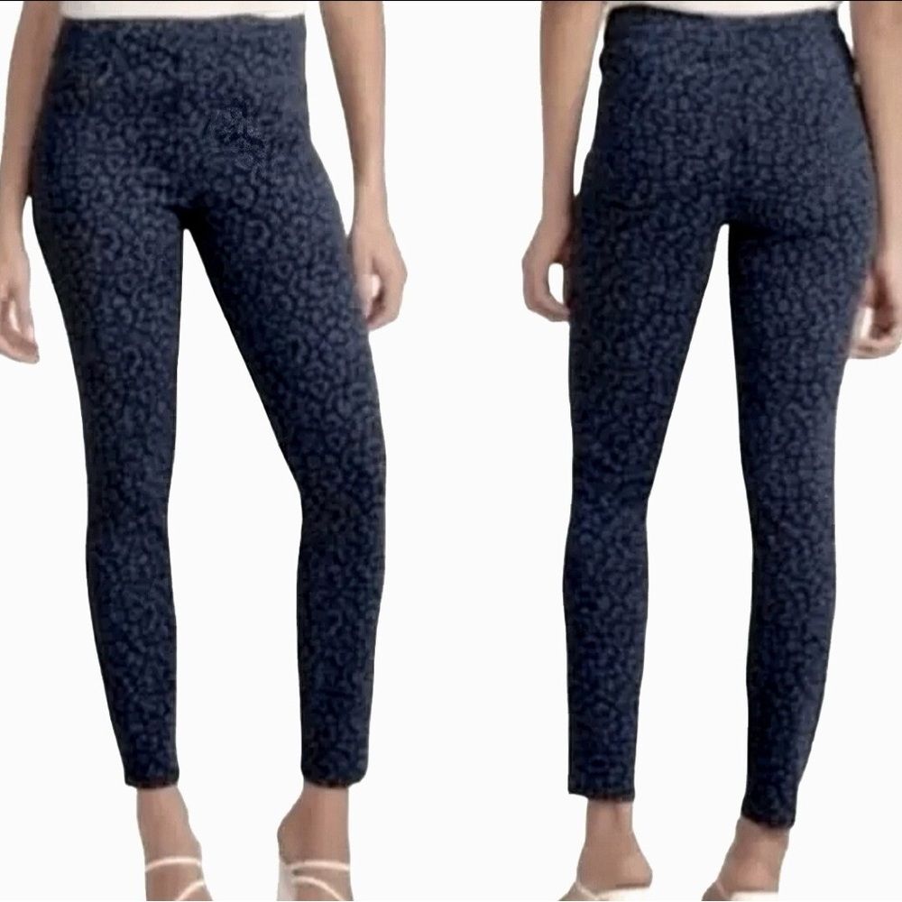 Spanx Animal Print Jean-ish Ankle Denim Leggings Cheetah Leopard Size L